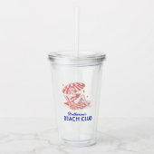 Summer Reading Blue Beach Club Party Acryl Drinkbeker (Voorkant)