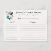 Summer Recipe Card | Citrus & Floral Kitchen Aankondiging (Voorkant)