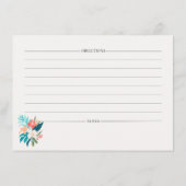 Summer Recipe Card | Citrus & Floral Kitchen Aankondiging (Achterkant)