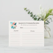 Summer Recipe Card | Citrus & Floral Kitchen Aankondiging (Staand voorkant)