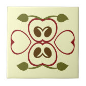 Summer Red Apple Slice Tegeltje (Voorkant)