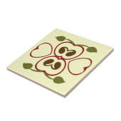 Summer Red Apple Slice Tegeltje (Zijkant)