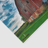 Summer Red Barn onder een absoluut verbluffende he Tissuepapier (Detail)