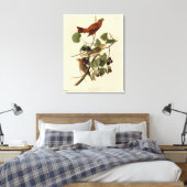 Summer Red Bird (Tanager) Audubon Birds of America Canvas Afdruk (Insitu (Slaapkamer))