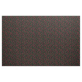 Summer Red Cherries op Black Pattern Stof (Yard (91,4 cm))
