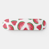 Summer Red Green Watermelon Waterverf Pattern Persoonlijk Skateboard (Horizontaal)