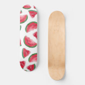 Summer Red Green Watermelon Waterverf Pattern Persoonlijk Skateboard (Voorkant)