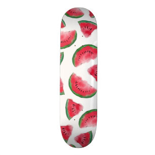 Summer Red Green Watermelon Waterverf Pattern Persoonlijk Skateboard