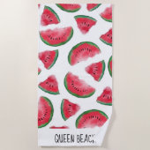 Summer Red Green Watermelon Waterverf Pattern Strandlaken (Voorkant)