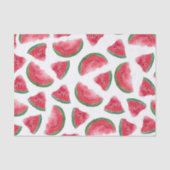 Summer Red Green Watermelon Waterverf Pattern Tissuepapier (Voorkant)