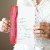 Summer Red Green Wedding Uitnodiging