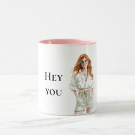 Summer Red Hair Lady Hey You Quote Mok