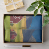 Summer Red Mountain Barns Tissuepapier (Geschenk)