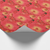 Summer Red Roses Wrapping Paper Cadeaupapier (Hoek)
