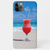 Summer Red Strawberry Margarita On Tropical Beach Case-Mate iPhone Case (Achterkant)