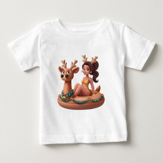 Summer Reindeer Holiday Fun Pool Party Design (Voorkant)