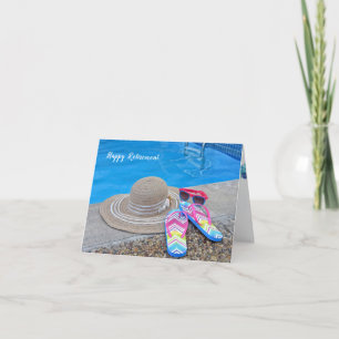 Summer Retirement by pool for Woman Kaart