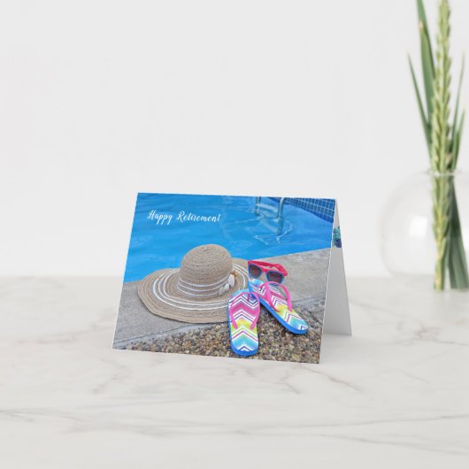 Summer Retirement by pool for Woman Kaart (Voorkant)