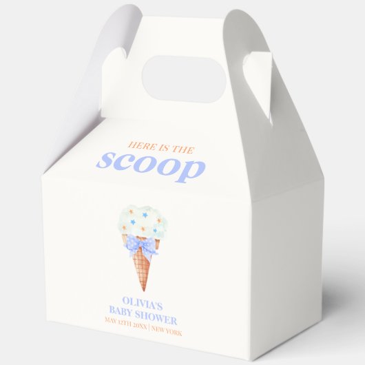 Summer Retro Bow Star Ice Cream Baby shower Bedankdoosjes (Voorkant)