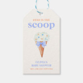 Summer Retro Bow Star Ice Cream Baby shower Cadeaulabel (Voorkant)