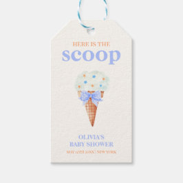 Summer Retro Bow Star Ice Cream Baby shower Cadeaulabel