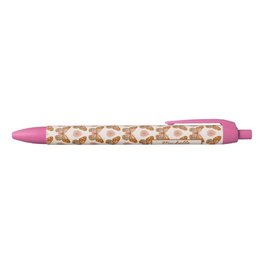 Summer Retro Butterfly | Gepersonaliseerde pen (Bovenkant)