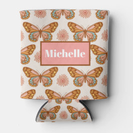 Summer Retro Butterfly Print Koelbox Blikjeskoeler