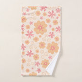 Summer Retro Floral Pattern Bath Towel Set Bad Handdoek (Handdoek)