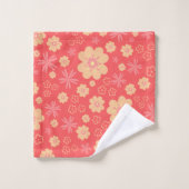 Summer Retro Floral Pattern Bath Towel Set Bad Handdoek (Wasdoekje)