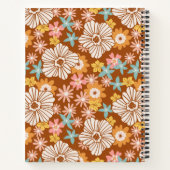 Summer Retro Flower | Monogram Notitieboek (Achterkant)