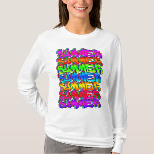 SUMMER-Retro Graffiti Colorful Summer T-shirt