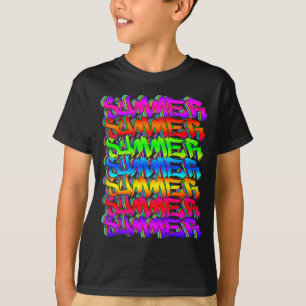 SUMMER-Retro  Graffiti Colorful Summer T-shirt