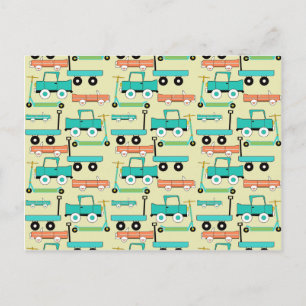 Summer Retro Wheooters Cars Wagons Trucks Briefkaart