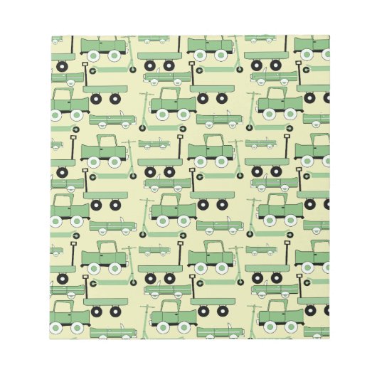 Summer Retro Wheooters Cars Wagons Trucks Notitieblok (Voorkant)