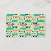 Summer Retro Wheooters Cars Wagons Trucks Visitekaartje (Achterkant)