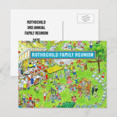 Summer Reunion Save-the-Date Briefkaart (Voorkant / Achterkant)