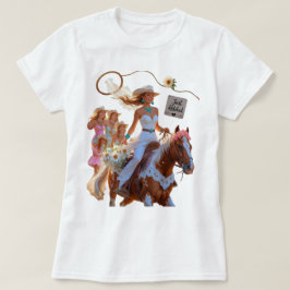 Summer Ride to Forever – Cowgirl Wedding Bliss T-shirt