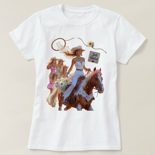 Summer Ride to Forever – Cowgirl Wedding Bliss T-shirt (Design voorkant)