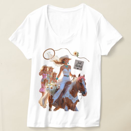 Summer Ride to Forever – Cowgirl Wedding Bliss T-shirt (Laagn)