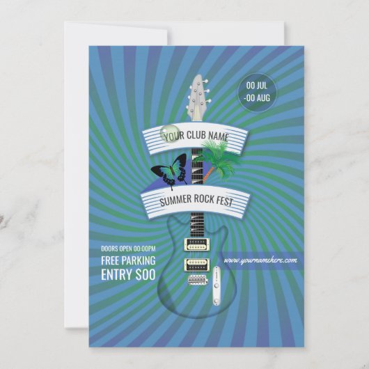Summer Rock Festival voegt logo uitnodiging toe (Voorkant)