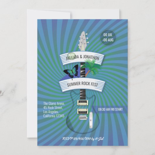 Summer Rock Festival Weddenschap Kaart (Voorkant)