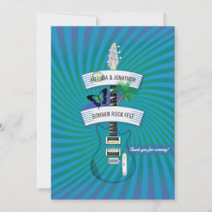 Summer Rock Festival Wedding Bedankkaart
