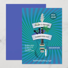 Summer Rock Festival Wedding Kaart