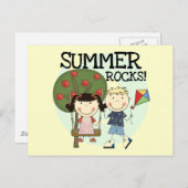 Summer Rocks T-shirts en cadeautjes Briefkaart (Voorkant / Achterkant)