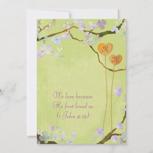 Summer Romance Lime Green Wedding Kaart (Voorkant)