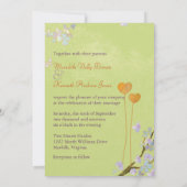 Summer Romance Lime Green Wedding Kaart (Achterkant)