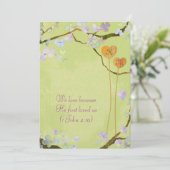 Summer Romance Lime Green Wedding Kaart (Staand voorkant)