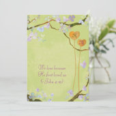 Summer Romance Lime Green Wedding Kaart (Staand voorkant)