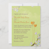 Summer Romance Lime Green Wedding Kaart (Achterkant)
