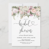 Summer Roos Garden Floral Bridal Shower Kaart (Voorkant)